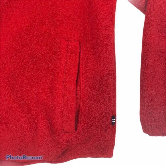 Boys Nautica Red Fleece Zip‎ Up Jacket Size 10/12 - Picture 3 of 8